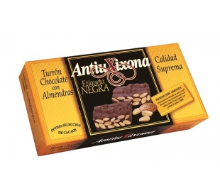 TURRON CHOCOLATE ALMENDRA ETIQ.NEGRA ANTIUXIXONA 150 GRS.