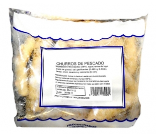 CHURROS DE PESCADO CONGELADO ALFRIO 500 GR.