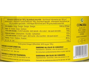 SARDINAS ACEITE VEGETAL CABO PEÑAS 700 GRS.