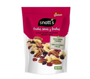 FRUTOS SECOS Y FRUTAS ANARCARDOS,ARANDANOS,CEREZAS SNATTS 120 GRS.