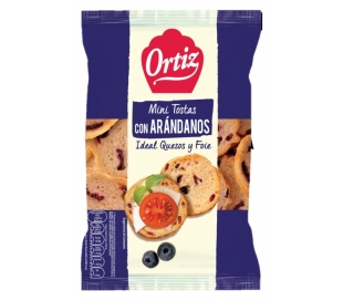 MINI TOSTAS CON ARANDANOS ORTIZ 90 GR.