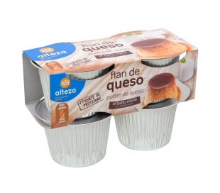 FLAN QUESO AL BAÑO MARIA ALTEZA PACK 4X100 GR.
