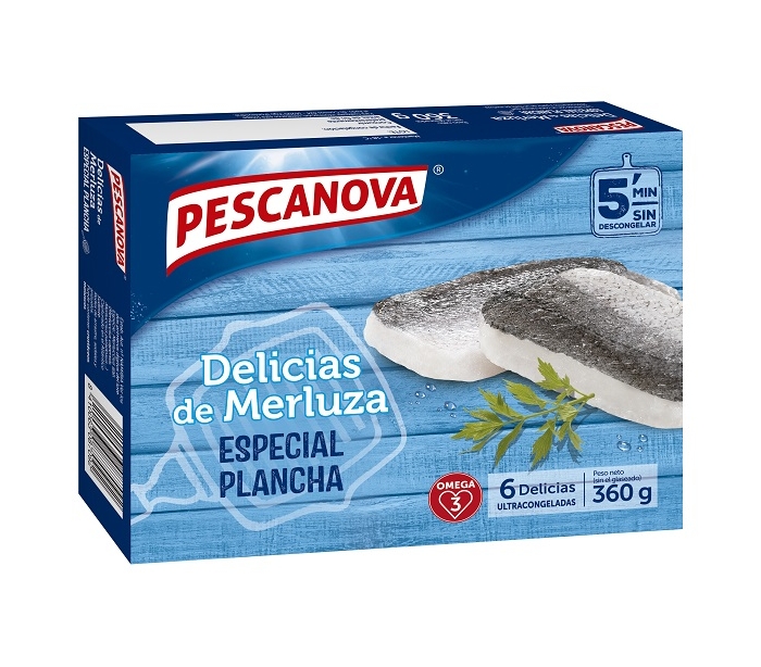 FILETE MERLUZA SIN PIEL VACIO, CONGELADO AQUAMAR 510 GRS.