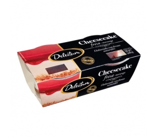 CHEESECAKE SABOR FRESA DELEITUM PACK 2X90 GR.