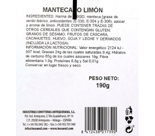 MANTECADO LIMON FLOR DE ANTEQUERA 190 GR.