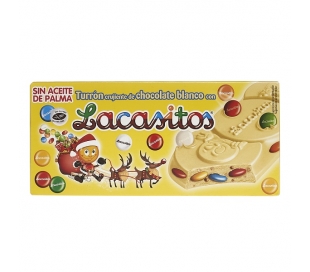 TURRON CRUJIENTE CHOCOLATE BLANCO LACASITOS 215 GR.