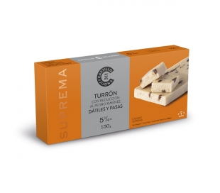 TURRON DÁTILES Y PASAS CASTILLO DE JIJONA 150 GR.