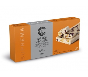TURRON QUESO C/ARANDANOS Y PIEL NARAN CASTILLO DE JIJONA 150 GR.