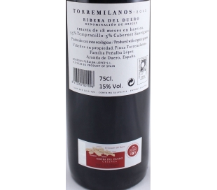 VINO TINTO CRIANZA,CASTILLA LEON TORREMILANOS 75 CL.