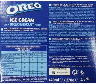 HELADO CONO BISCUIT OREO PACK 4X110 ML.