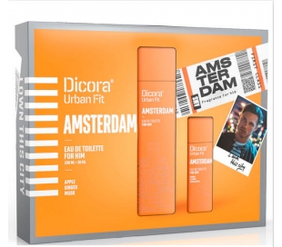 ESTUCHE FRAGANCIA HOMBRE AMSTERDAM DICORA URBAN FIT 100 ML+30 ML.