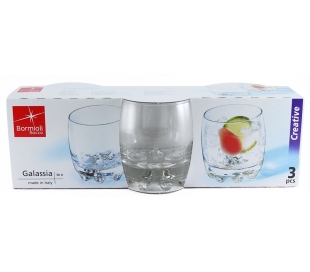 VASO GALASS.AGUA 3U.30CL