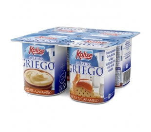 YOGUR GRIEGO BISCUIT Y CARAMELO KALISE PACK 4X125 GR.