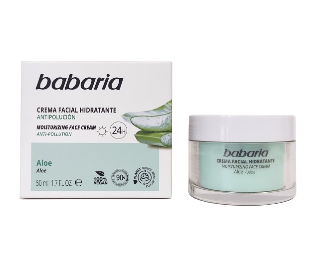 CREMA FACIAL ALOE 24 HORAS BABARIA 50 ML.