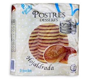 GALLETAS HOJALDRADA POSTRES FAMILY BISCUITS 480 GR.