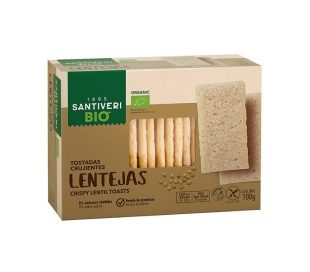 TOSTADAS BIO LENTEJAS SANTIVERI 100 GR.