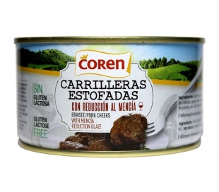 CARRILLERAS ESTOFADAS CON REDUCCION AL MENCIA COREN 380 GRS.