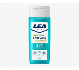 GEL CHAMPÚ 3EN1 FRESCOR INTENSO LEA MEN TOTAL SKIN CARE 300 ML.