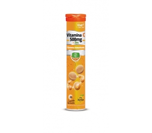 VITAMINA C+ZINC SABOR NARANJA VIVE PLUS 20 UN.