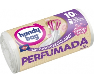 BOLSAS BASURA BAÑO PERFUMADA 10 L. HANDY BAG 15 UN.