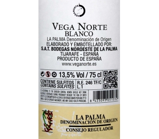 VINO BLANCO D.O. LA PALMA VEGA NORTE 75 CL.