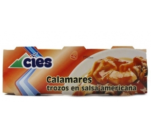 CALAMAR SALSA AMERICANA CIES PACK 3X59 GR.