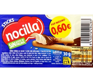 CREMA CACAO STICKS 2 CREMAS NOCILLA 30 GR.