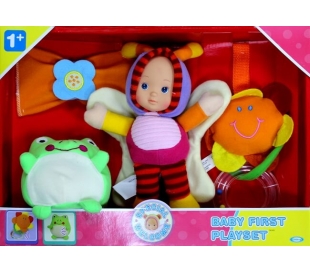 MUÑECA+MORDEDOR+SONAJERO 22 CM CITITOYS 1 UN.