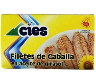 FILETES DE CABALLA ACEITE GIRASOL CIES 58 GR.