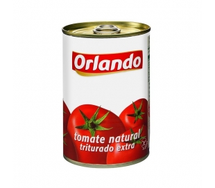 TOMATE NATURAL TRITURADO EX ORLANDO 400 GR. LATA