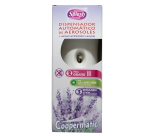 DISPENSADOR AUTOMATICO AMBIENTADOR LAVANDA SPLASH 250 ML.