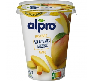 YOGUR SOJA MANGO, SIN AZUCARES AÑADIDOS ALPRO 400 GRS.