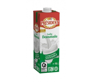 LECHE DESNATADA PRESIDENT 1 L.