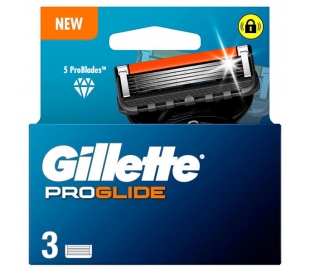 RECAMBIO MAQUINA AFEITAR PROGLIDE GILLETTE 3 UN.