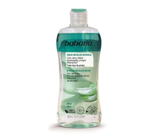 AGUA MICELAR BIFASICA ALOE BABARIA 400 ML.