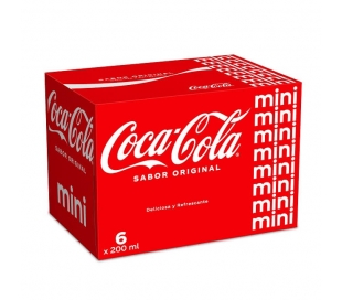 REFRESCO ORIGINAL COCA-COLA PACK 6X200 ML.