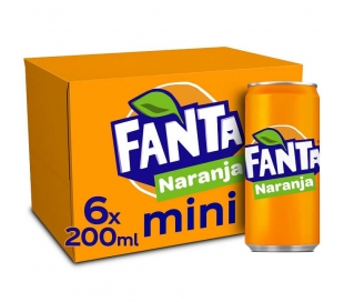 REFRESCO NARANJA FANTA PACK 6X200 ML.