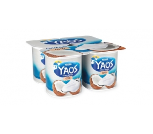 YOGUR GRIEGO COCO YAOS NESTLE PACK 4X115 GR.