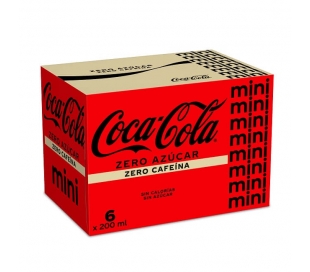 REFRESCO ZERO AZUCAR ZERO CAFEINA COCA-COLA PACK 6X200 ML.