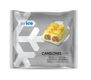 CANELONES CARNE GRATINADO PRICE 300 GR.