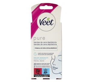 BANDA CERA DEPILAR FACIAL VEET 20 UN.