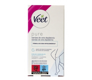 BANDA CERA DEPILAR CORPORAL VEET 20 UN.