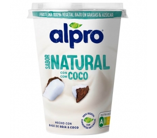 YOGUR SOJA NATURAL CON COCO ALPRO 400 GR.