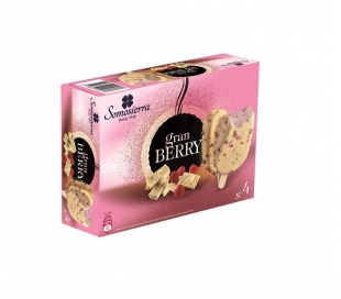 HELADO GRAN BERRY SOMOSIERRA PACK 4X110 ML.