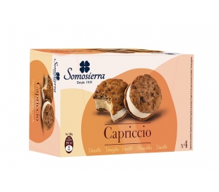 HELADO SANDWICH CAPRICCIO VAINILLA SOMOSIERRA PACK 4X95 ML.