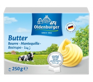 MANTEQUILLA SIN SAL OLDENBURGER 250 GR.