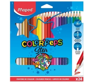 LAPICES COLORES STAR MAPED 24 UN. 183224