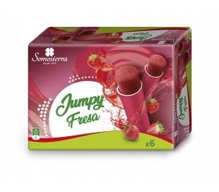 HELADO JUMPY FRESA SOMOSIERRA PACK 6X110 ML.