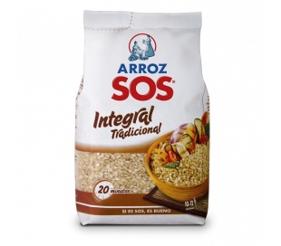 ARROZ GRANO MEDIO INTEGRAL SOS 1 KG.