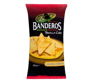 TORTILLA CHIPS CHEESE BANDEROS 200 GR.
